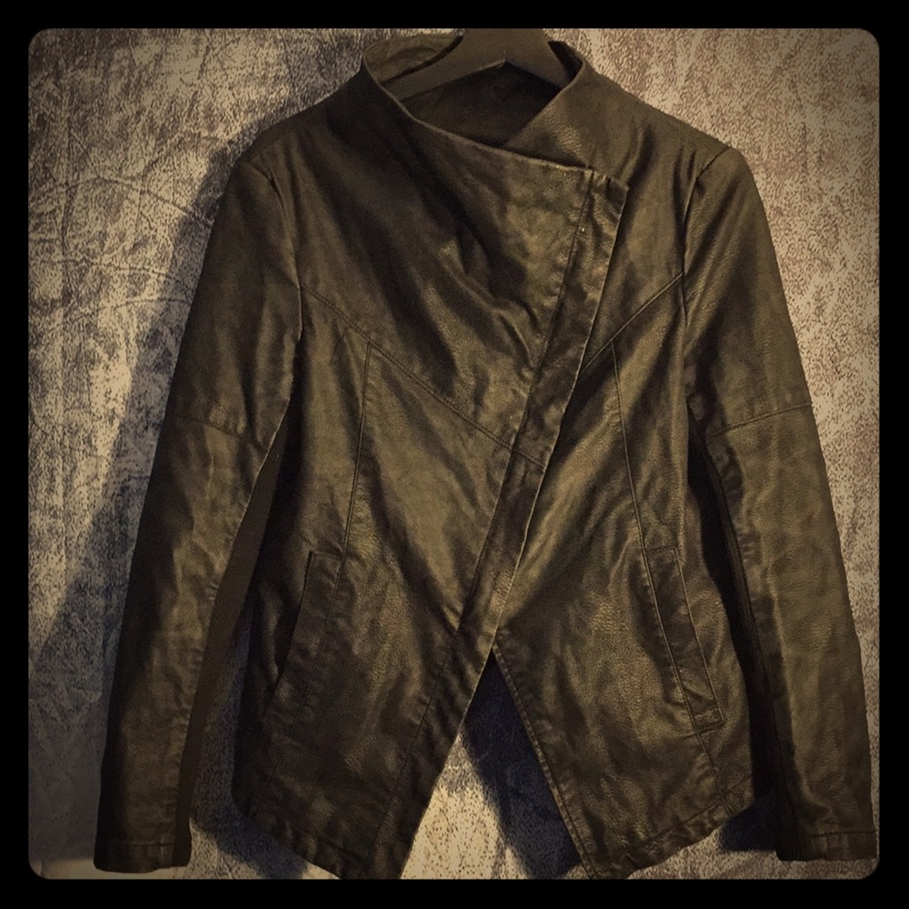 H&M Divided asymmetrical faux suede jacket